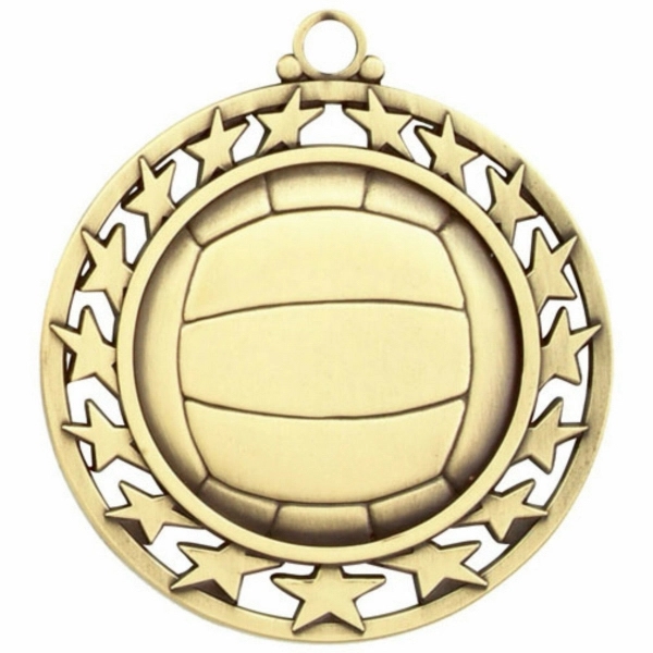 Star Border Volleyball Medal 2
