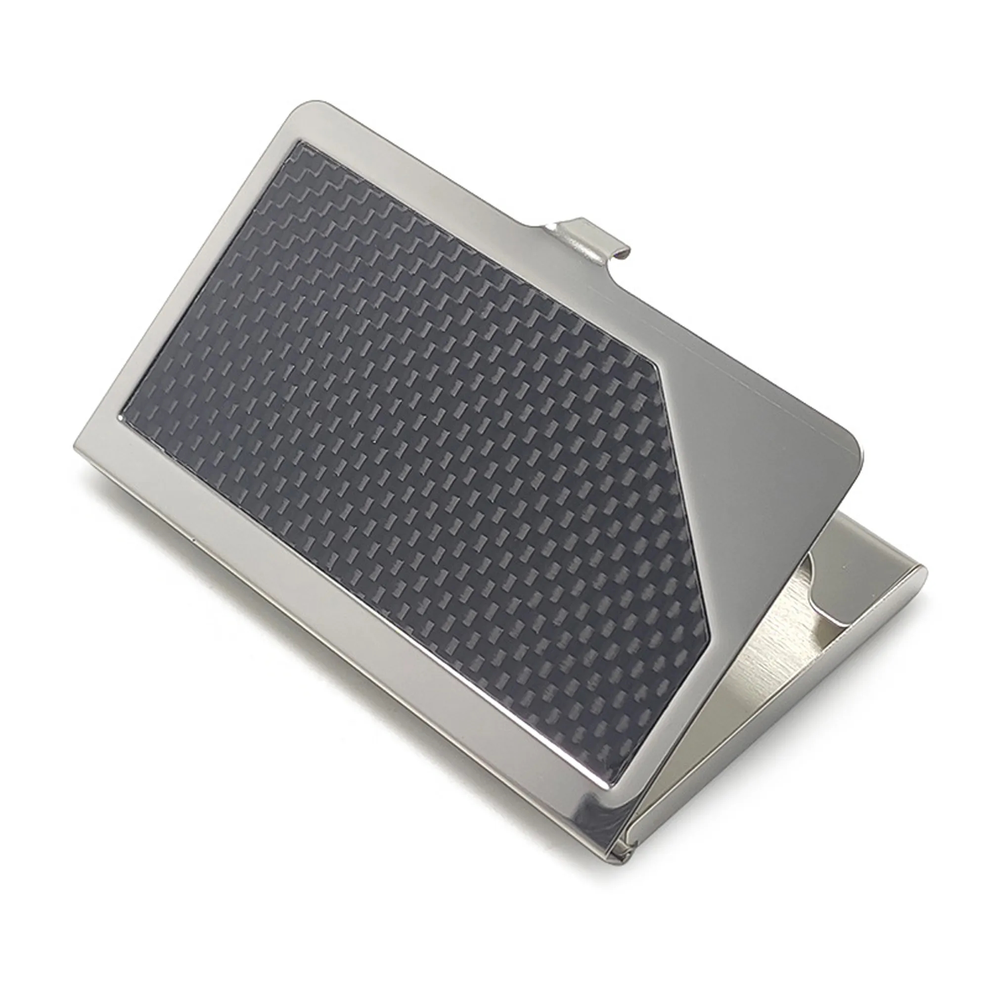 Stainless Steel PU Leather Business Card Holder MOQ10pcs 5