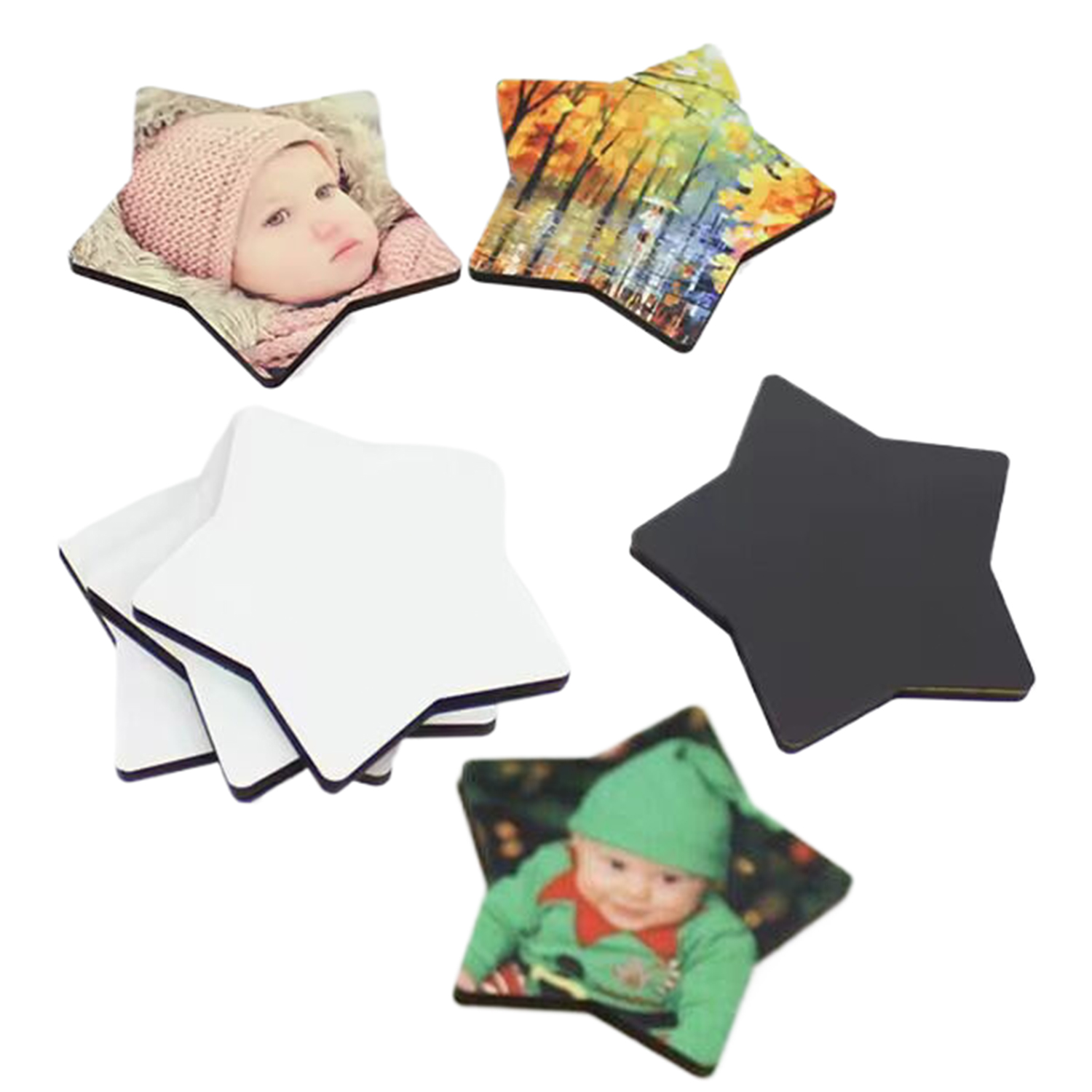 Star Shaped Sublimation MDF Fridge Magnet 4