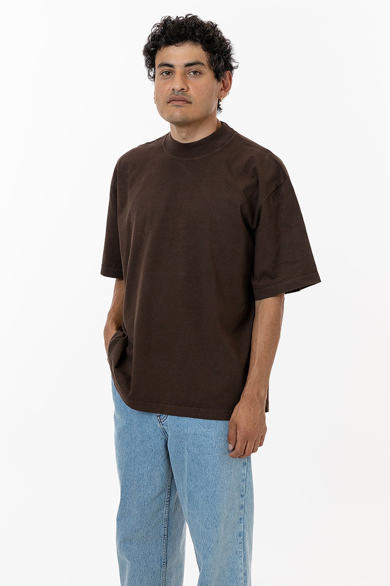 6.5 OZ S/S OVERSIZED GARMENT DYE MOCKNECK T-SHIRT 33