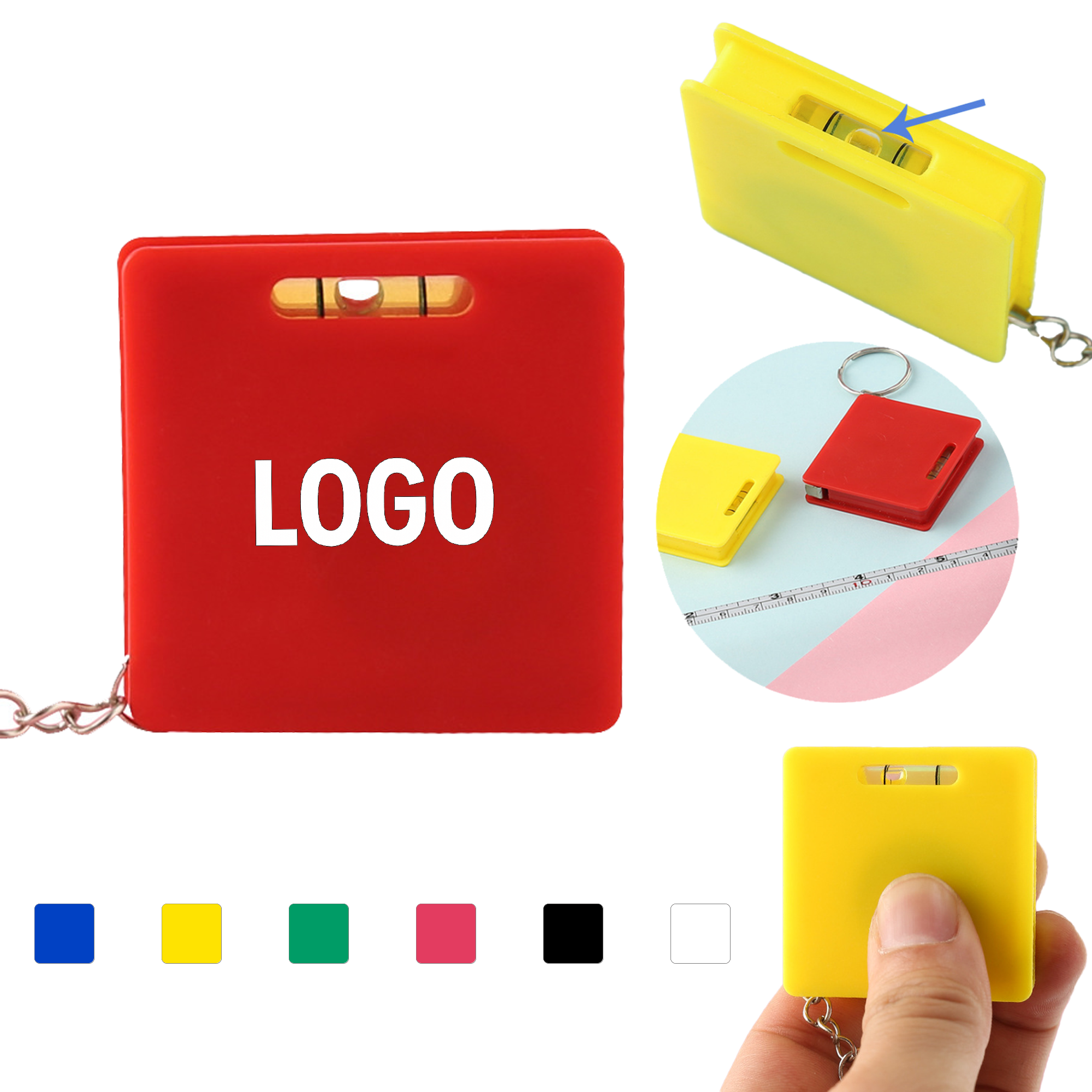 Compact Auto-Retract Measuring Tape Keychain 2
