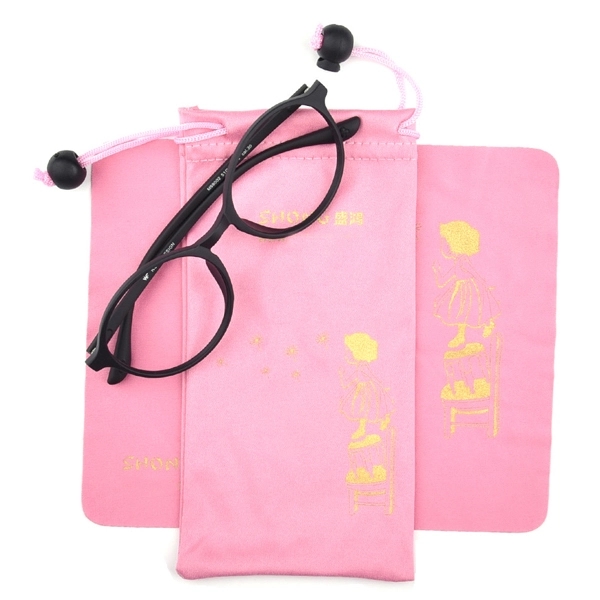 Rpet Microfiber Lens Cloth with Drawstring Pouch 1