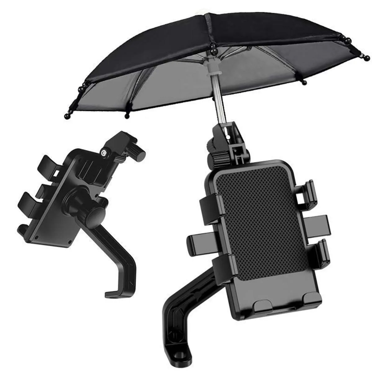 Adjustable Height Motorcycle Phone Holder with Umbrella 5