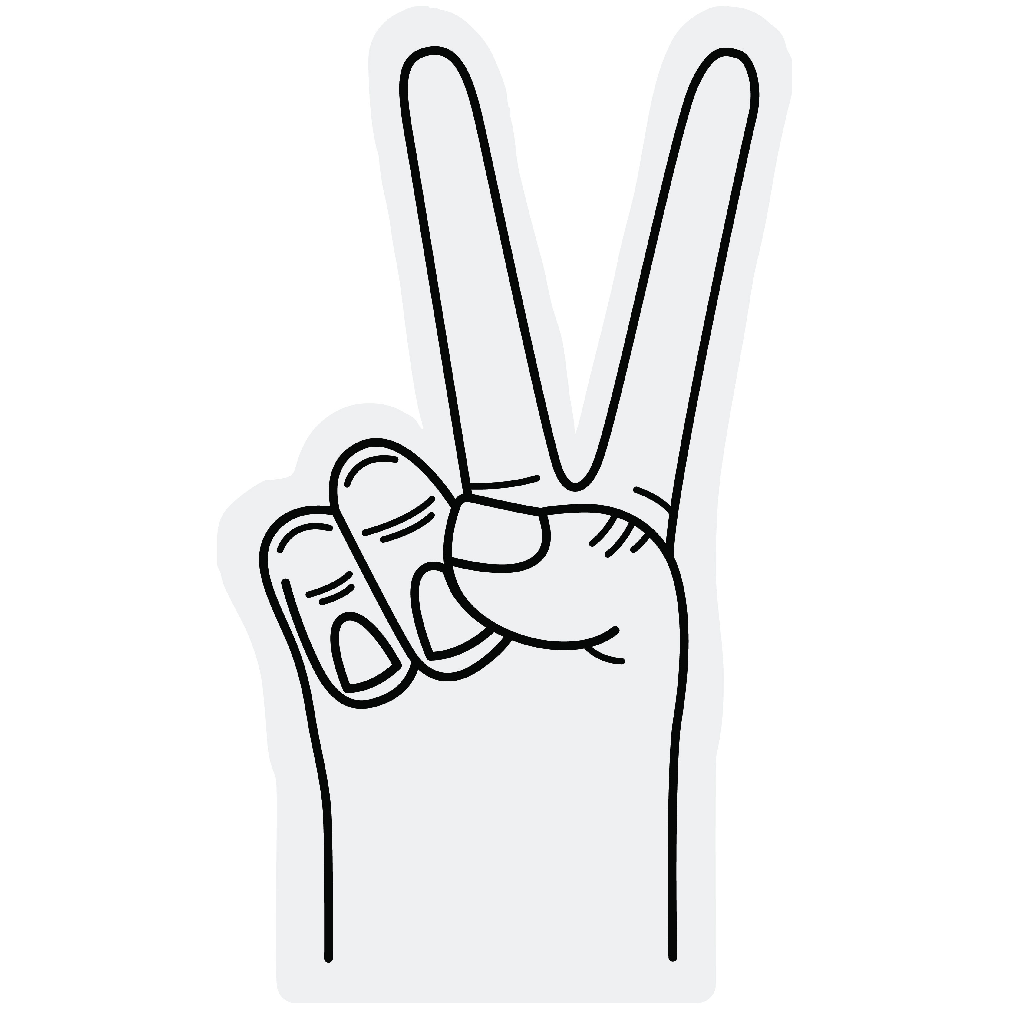 6.5" Peace/Victory Hand 26