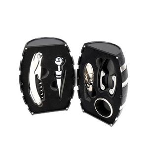 5 In 1 Wine Opener With Silver Barrel Shaped Case 8