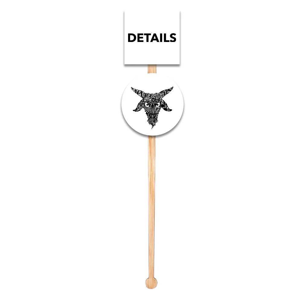 Custom Bamboo Molded Swizzle Stick 5