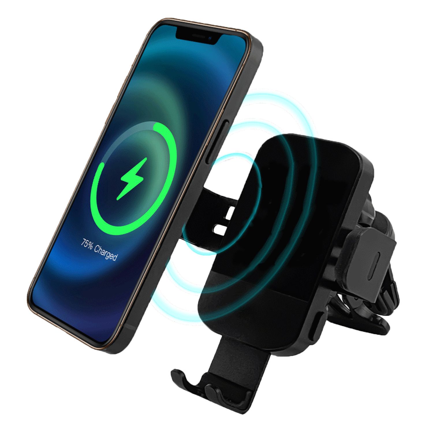 15W Automatic Lock Fast Charge Car Vent Cell Phone Holder 3