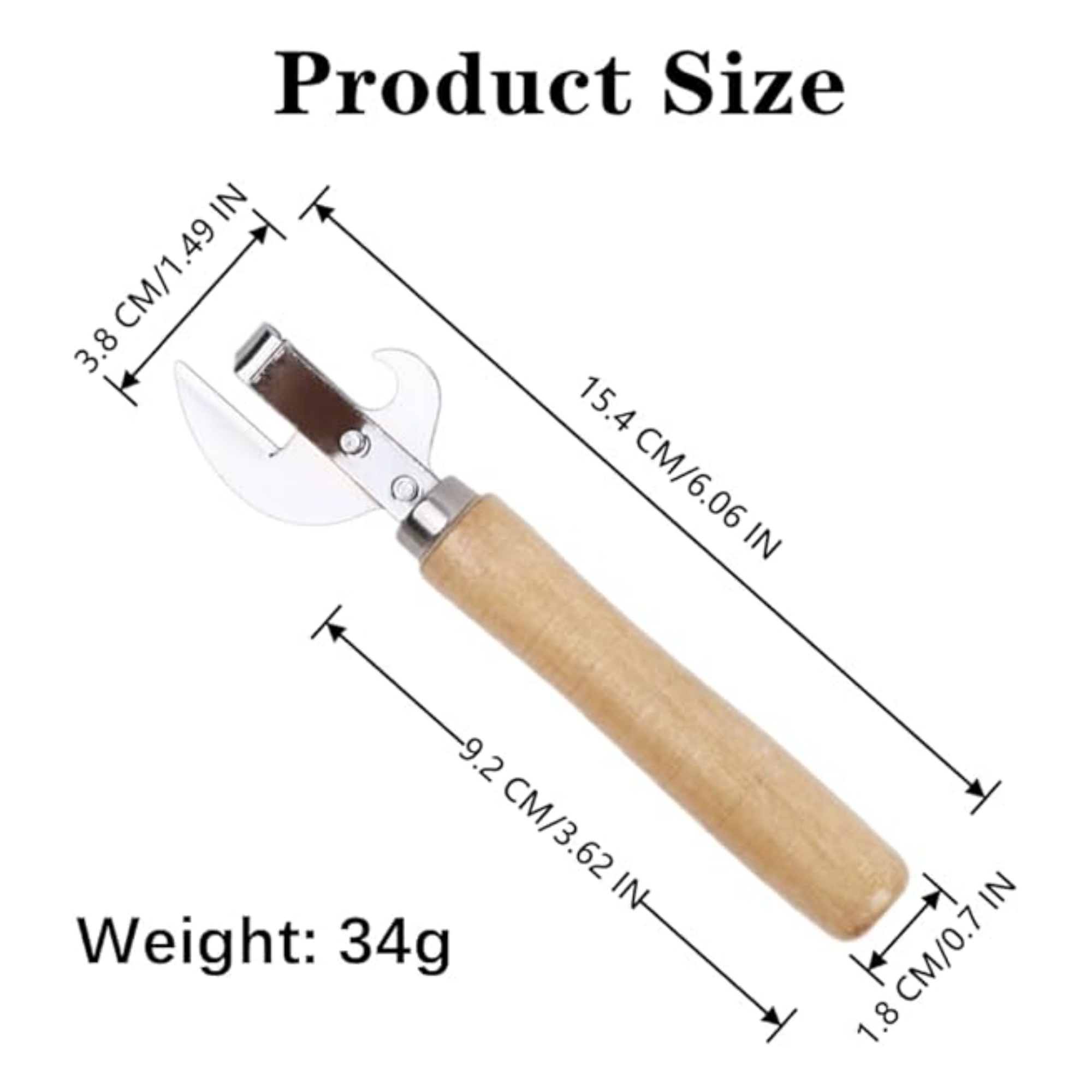 Wooden Handle Can Opener 1