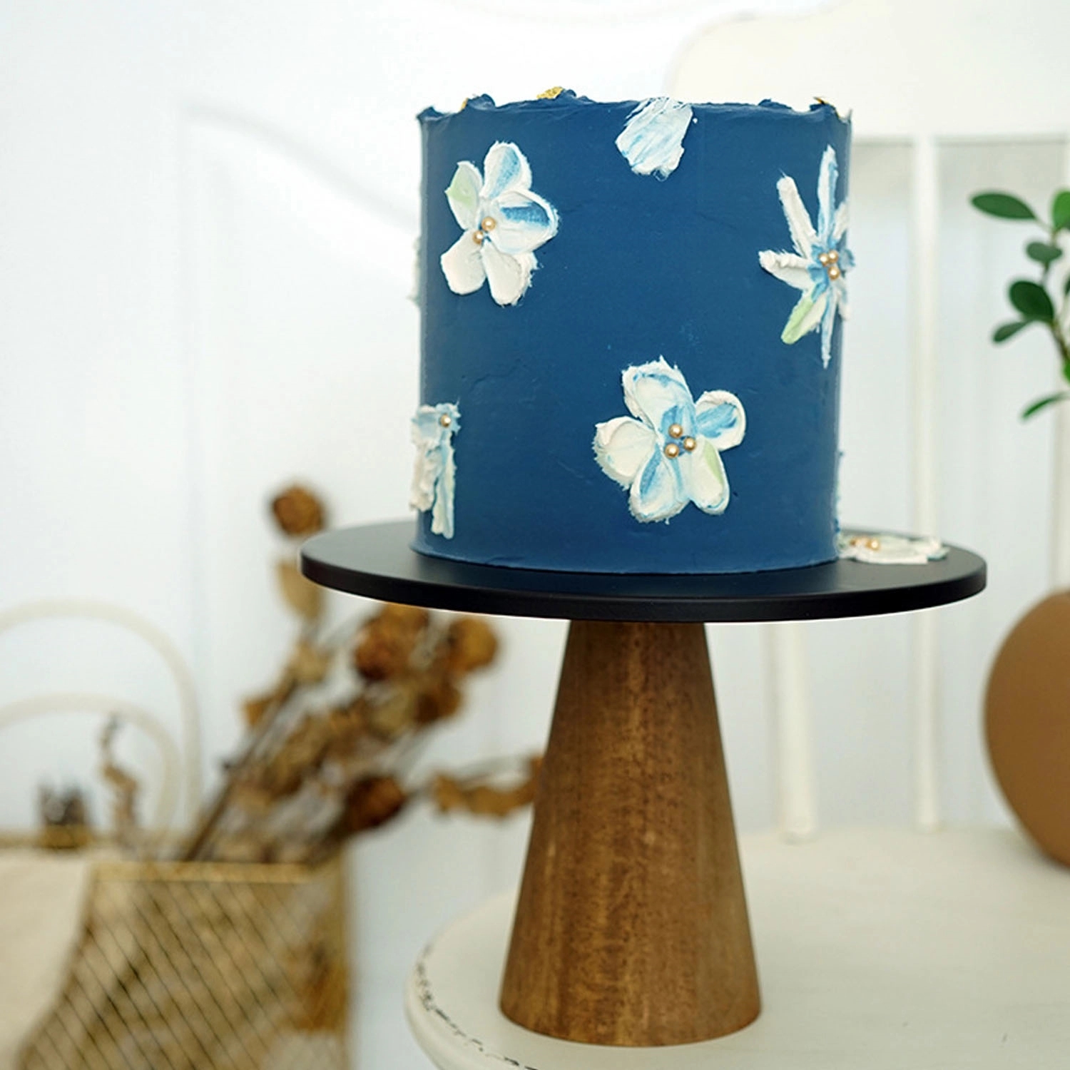 Round Pine Wood Cake Dessert Display Cupcake Stands 2