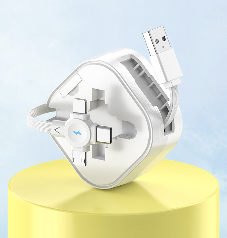 Retractable 3-in-1 USB with Lightning/Type C/Micro Ports 2