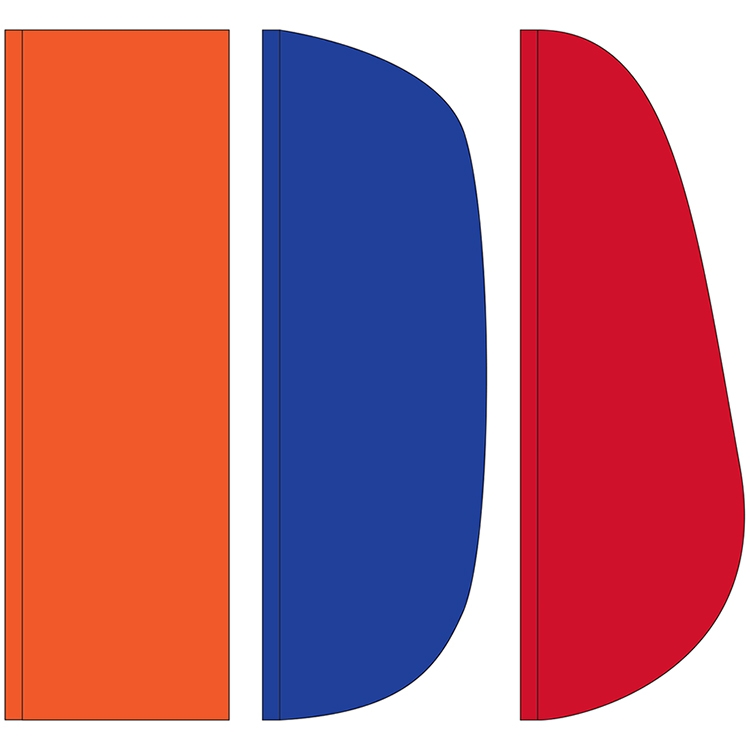3' x 10' Solid Color Feather Flags 3