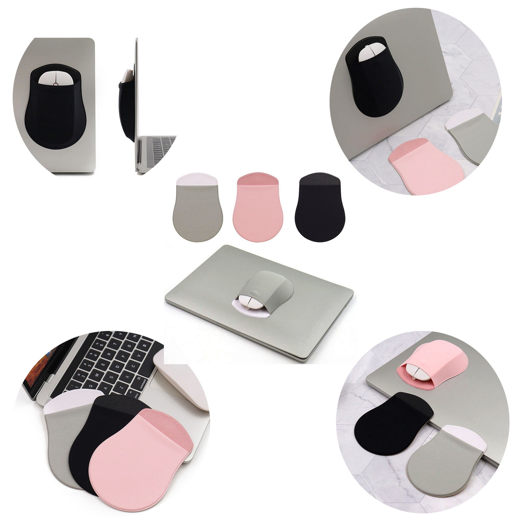 Self-Adhesive Mouse Storage Bag Laptop Back Storage Bag 4