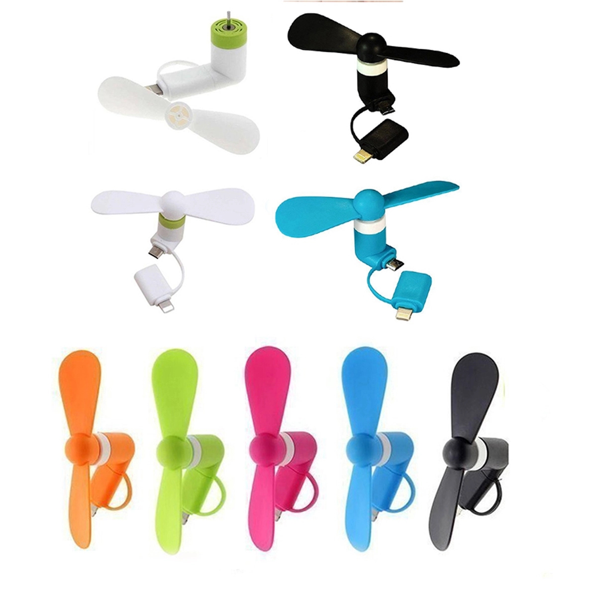 Mini Cell Phone Fan 2-in-1 2