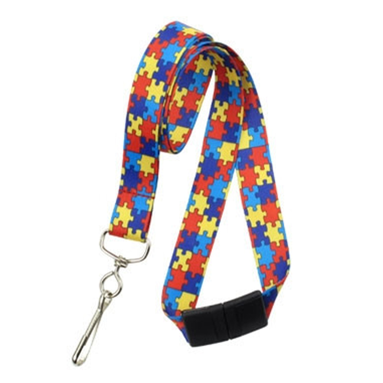 3/4" Autism Awareness Lanyard 1