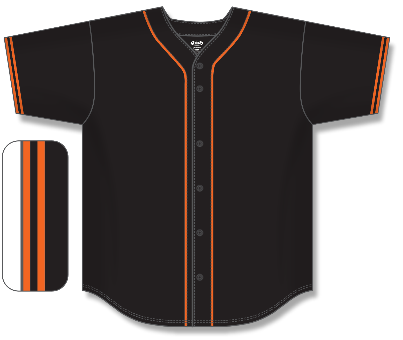 Full Button Baseball Jerseys BA5500-SF-G01 8