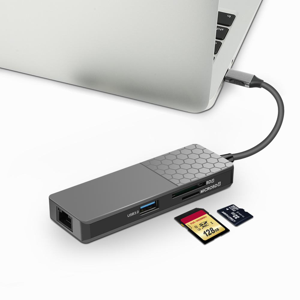 7-in-1 USB Type-C Hub – 4K HDMI, 2 USB 3.0, SD/MicroSD, USB-C PD 87W & Gigabit Ethernet 5