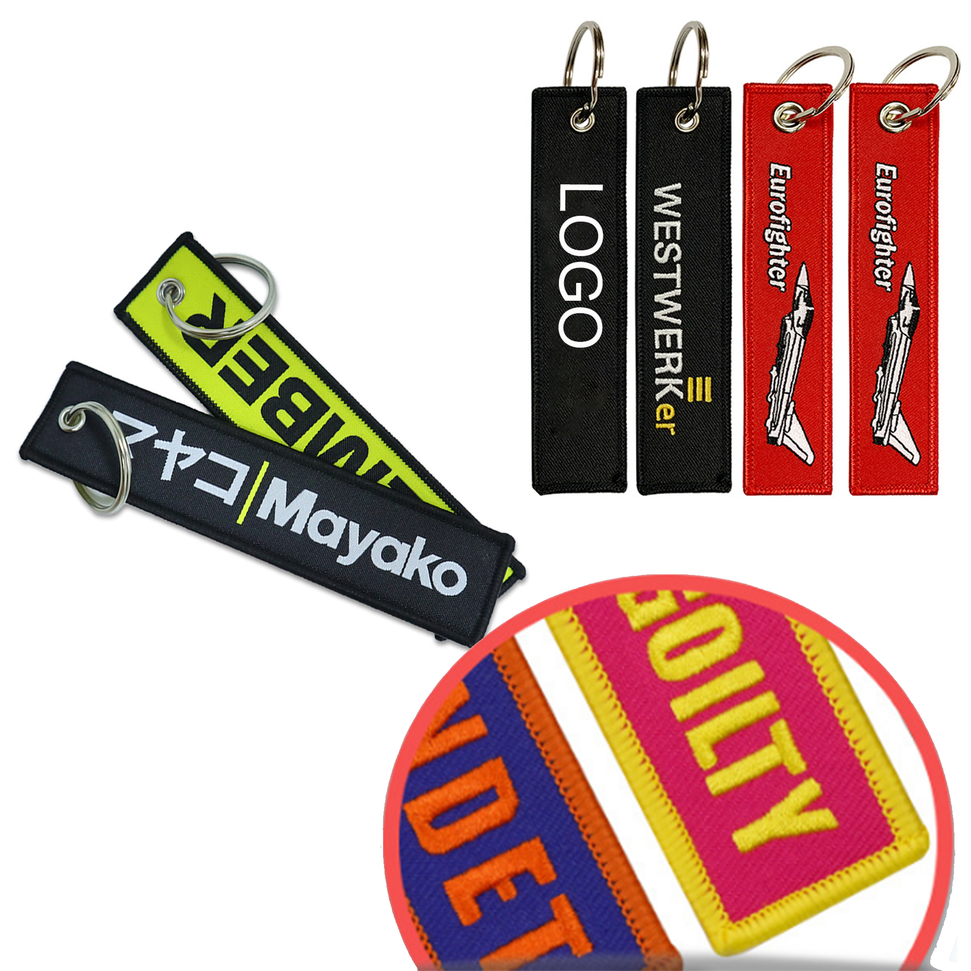 Double-sided Embroidery Keychain 1