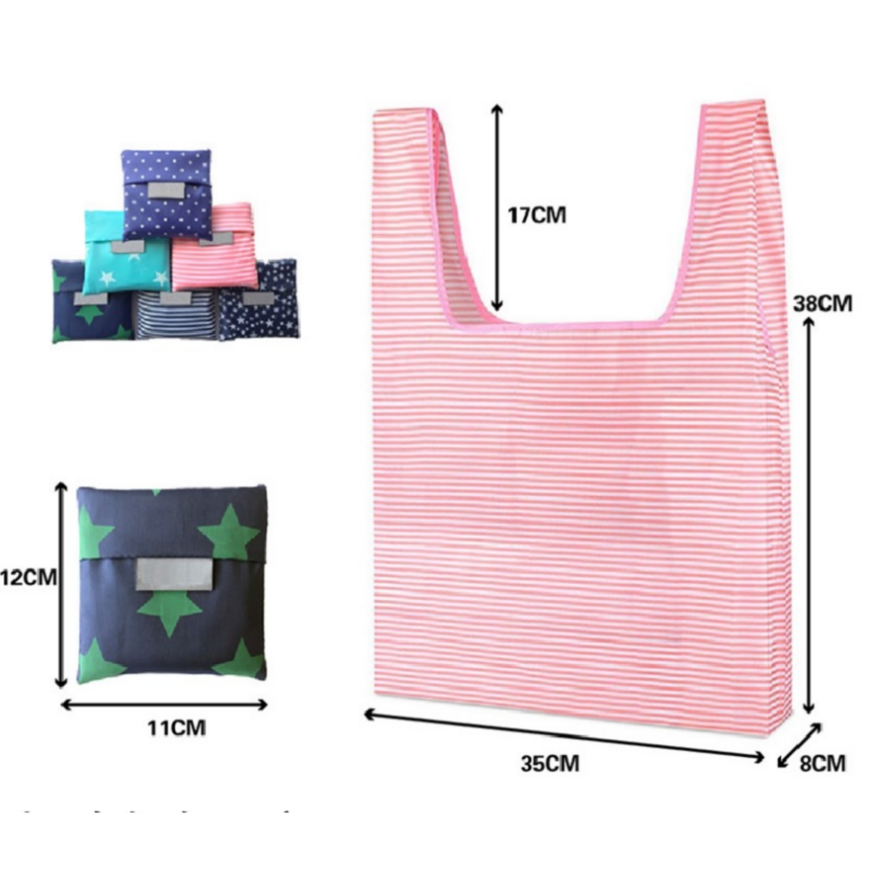 Reusable Grocery Bags Foldaway Tote Bag With Pouch 4