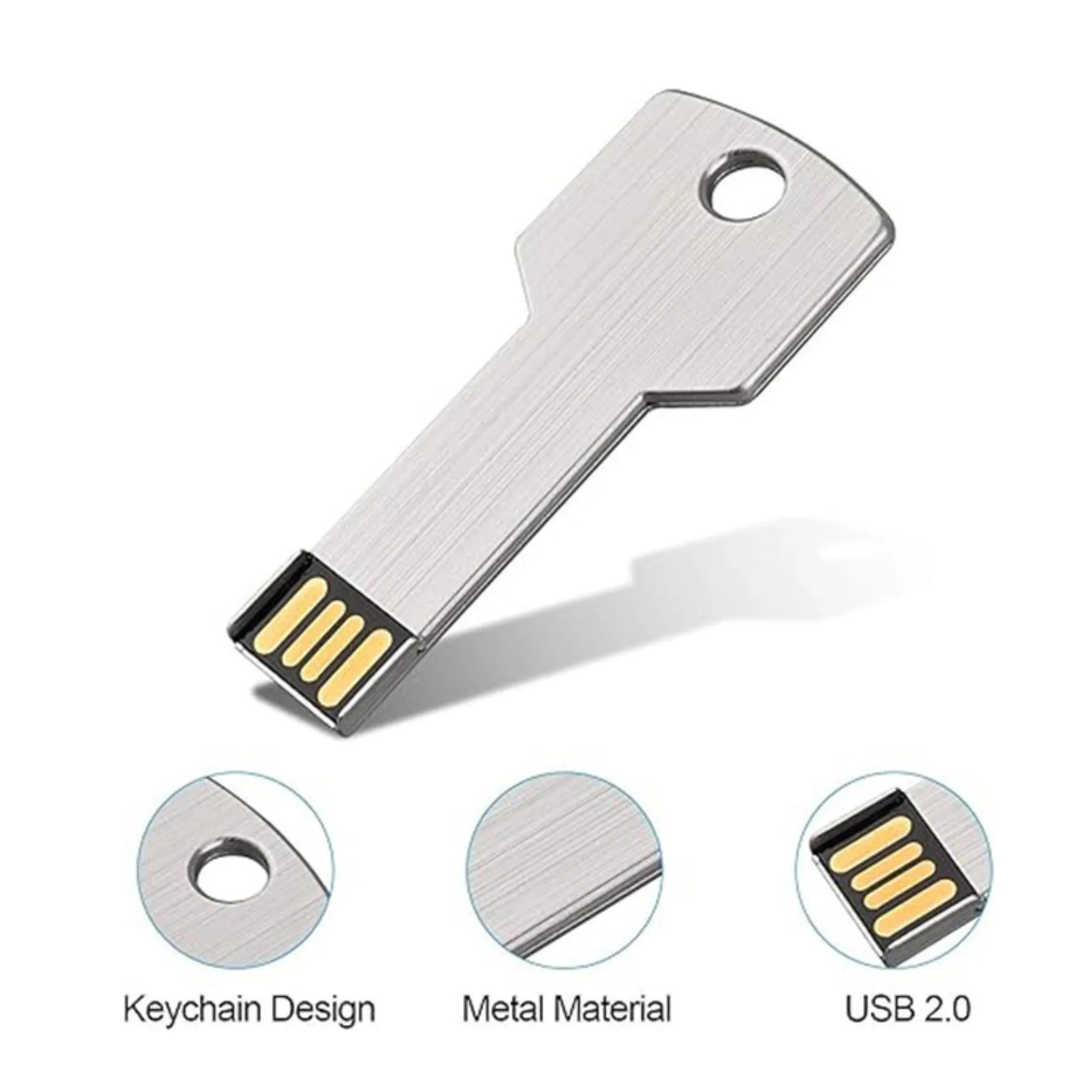 32GB Creative Metal Keychain USB Flash Drive 8
