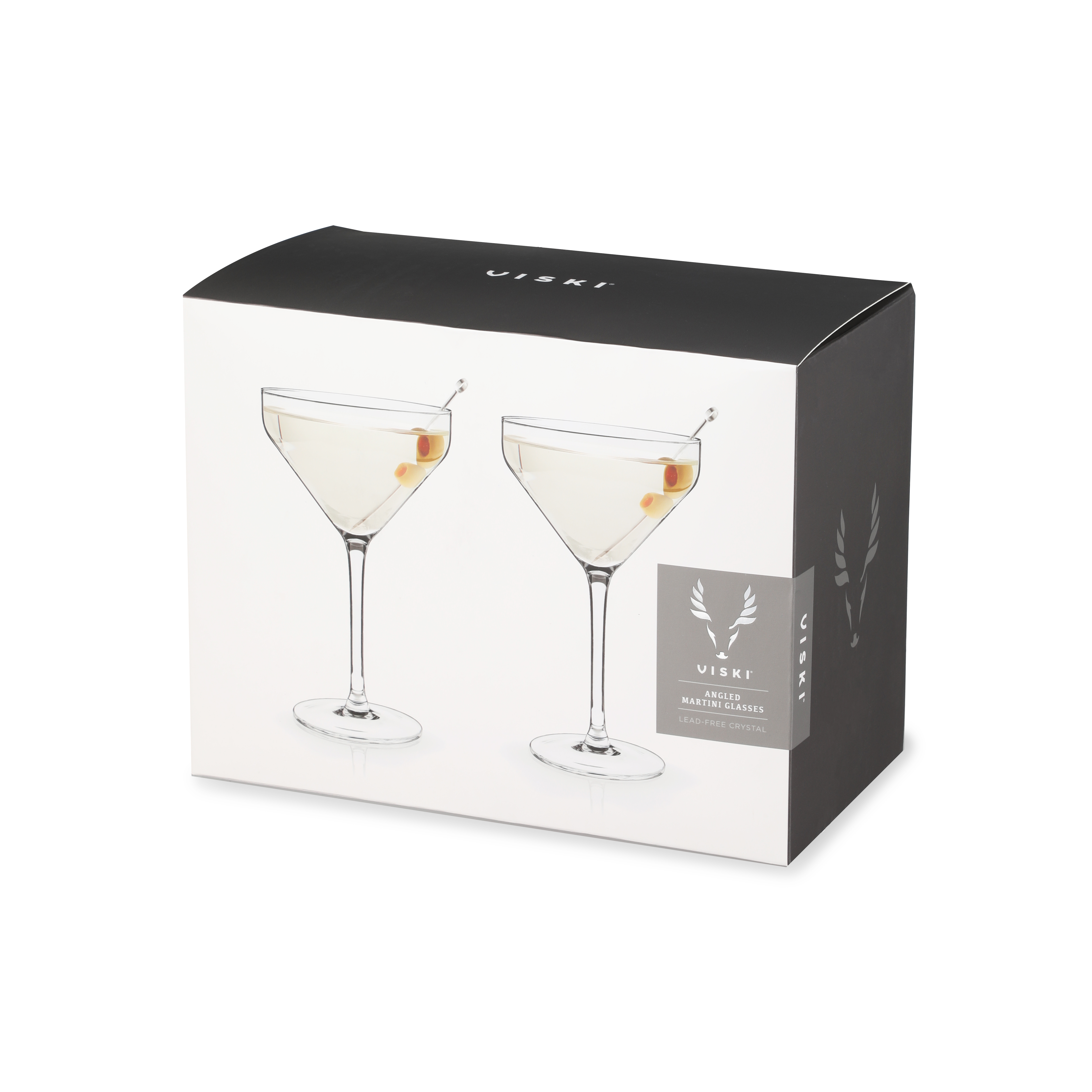Viski® Raye Angled Martini Glass, set of 2 4