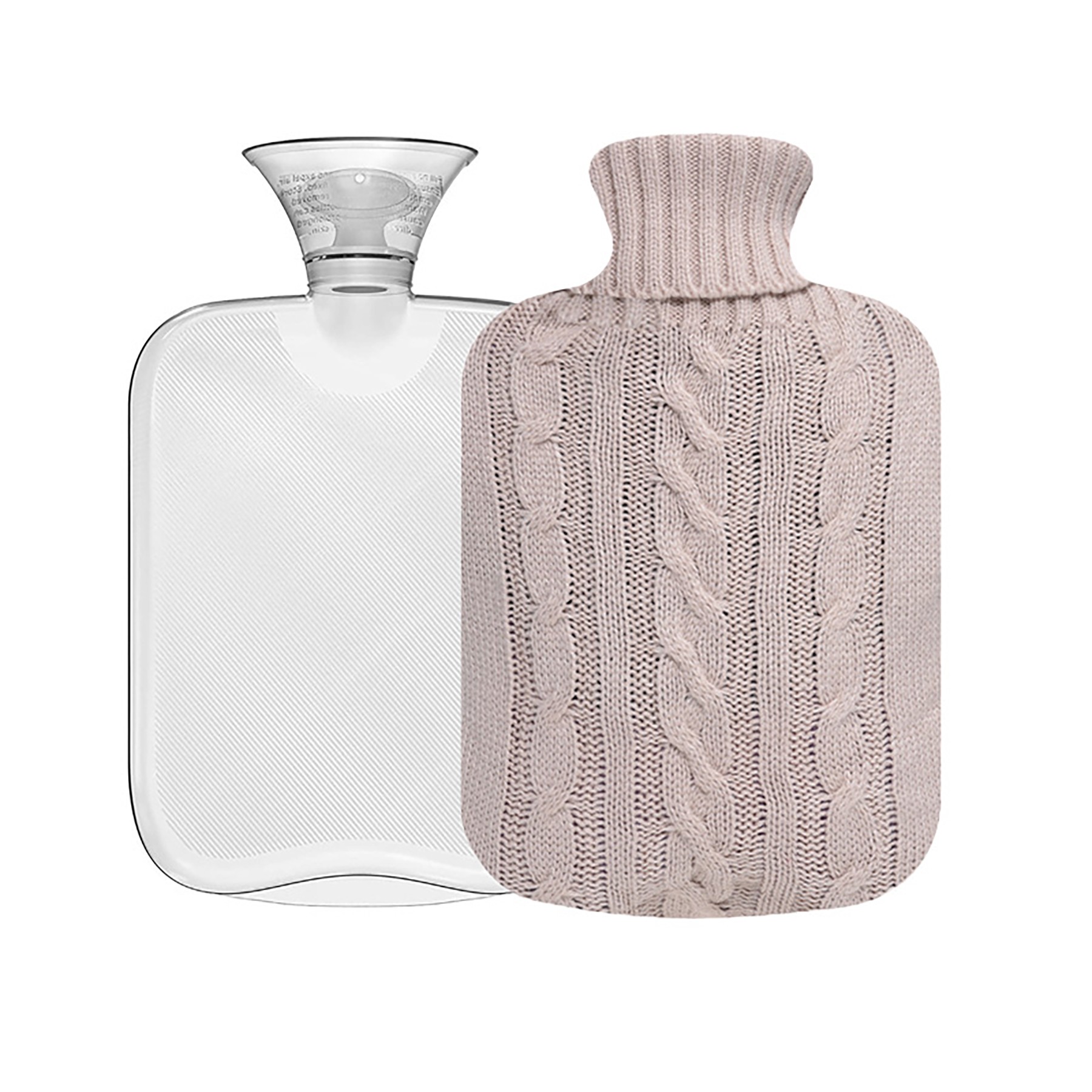 Hot Water Bottle with Knitted Cover 4