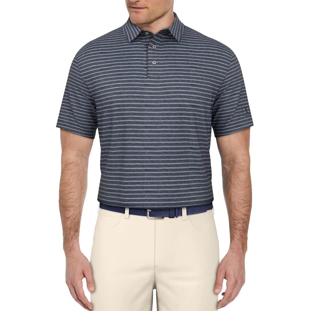PGA Tour Heather Feeder Stripe Men's Polo 5