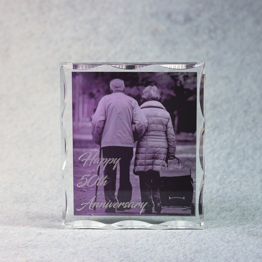Acrylic Block With Scallop Edge 3