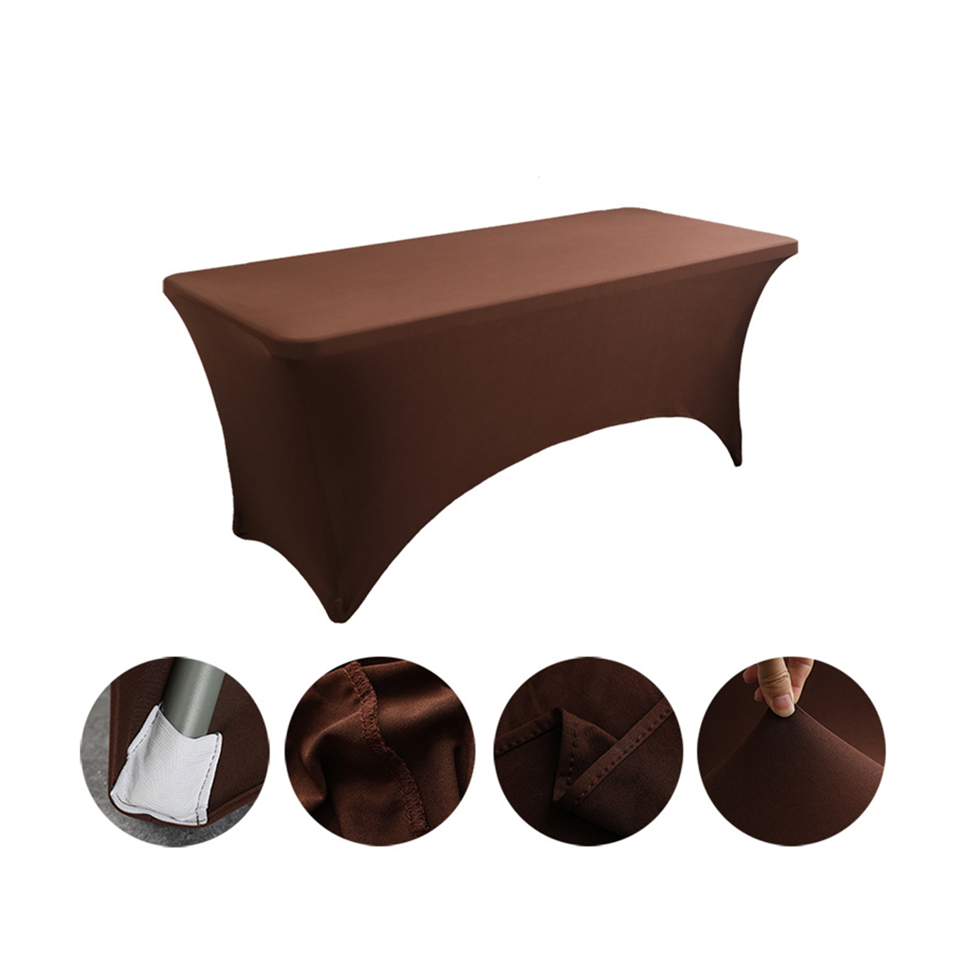 Six Foot Elastic Table Cover For Hotel And Restaurant Use 13