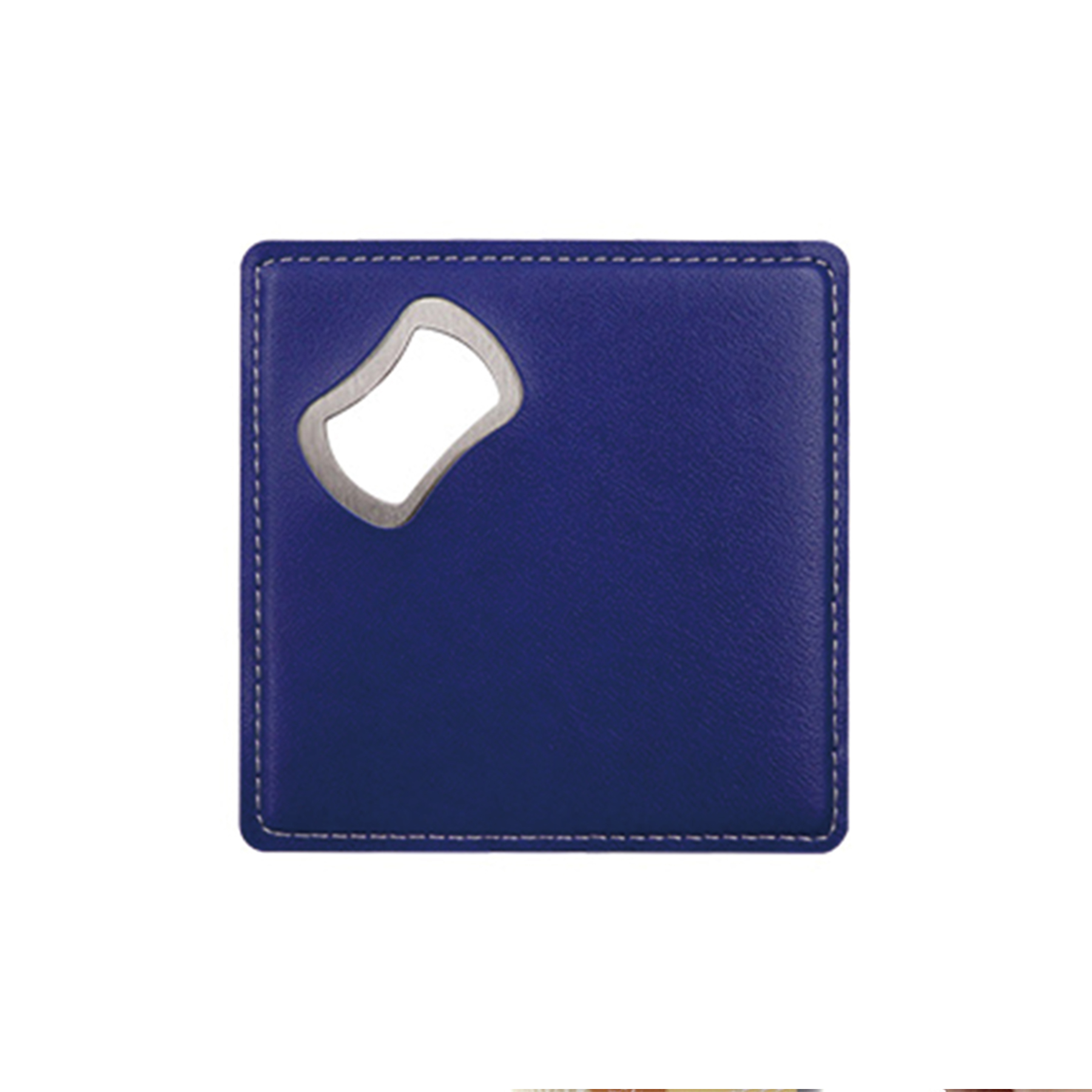 Leather Square Coaster Bottle Opener 1
