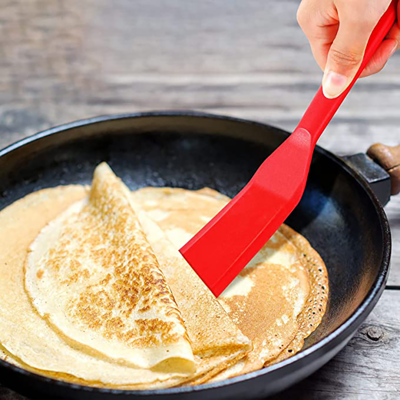 Silicone Thin Spatula Omelet Spatula Non-Stick Pancake Spatula 12