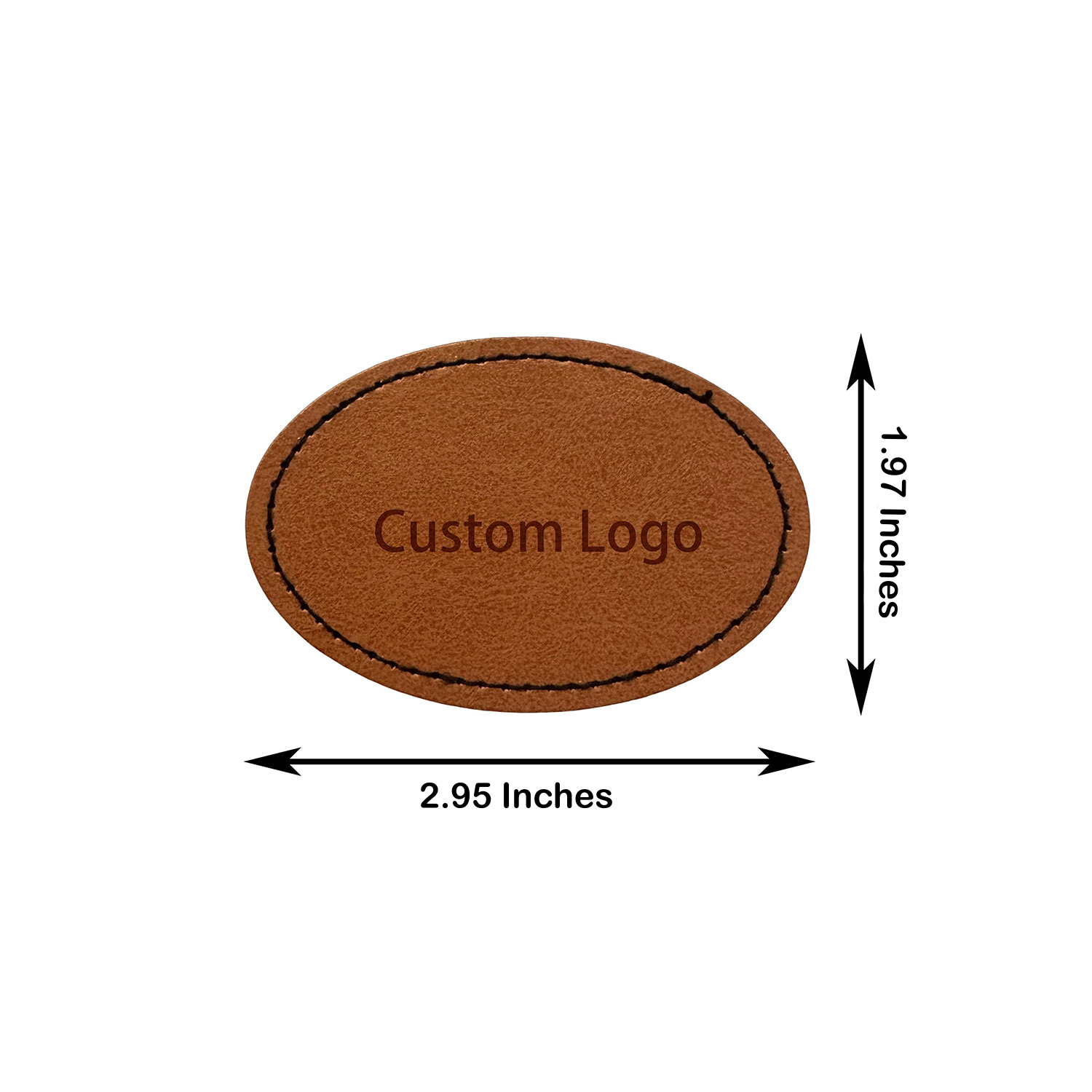 Oval Shaped Leatherette Patch 2