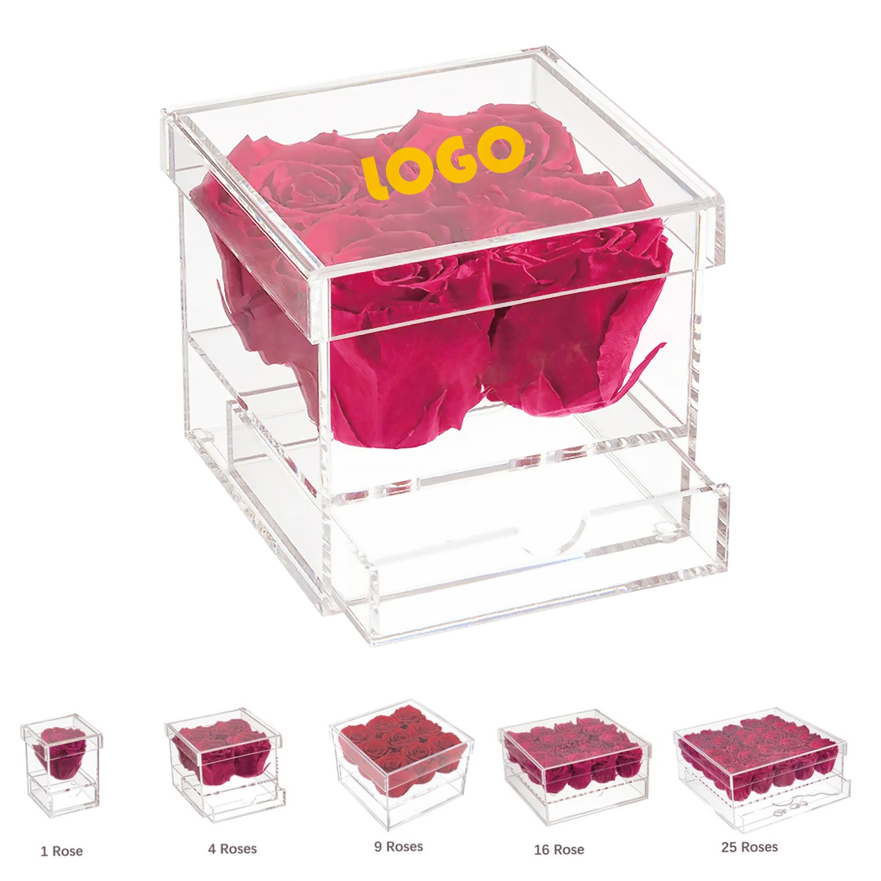 Acrylic Gift Eternal Rose Box 5