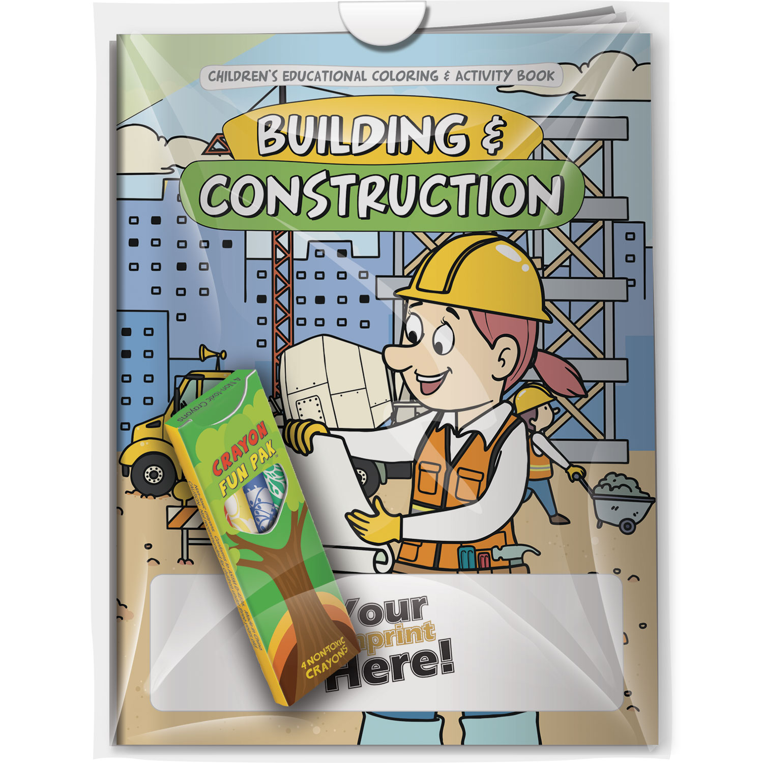 Combo Pack - CB1041 Coloring Book & 4-Pack of Crayons in a Poly Bag 2