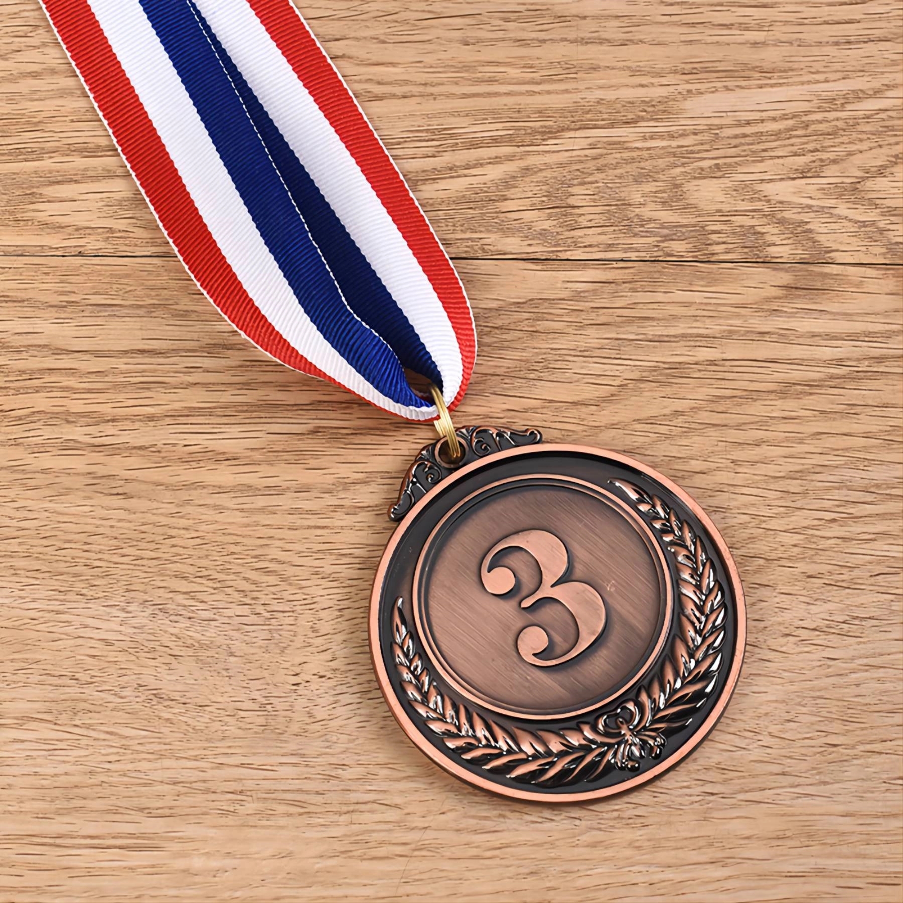 Metal Gold Silver Bronze Award Medals with Ribbon 4