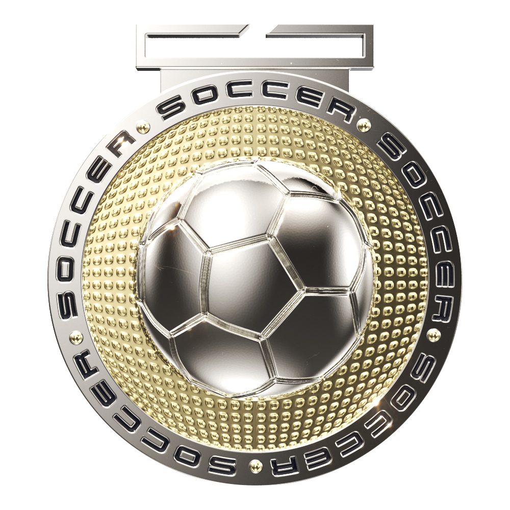 Soccer Dual Plated Medallion (3")