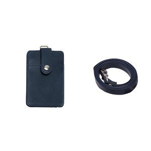 PU Lanyard 5 Pockets Folded PU Leather Card Holder 35