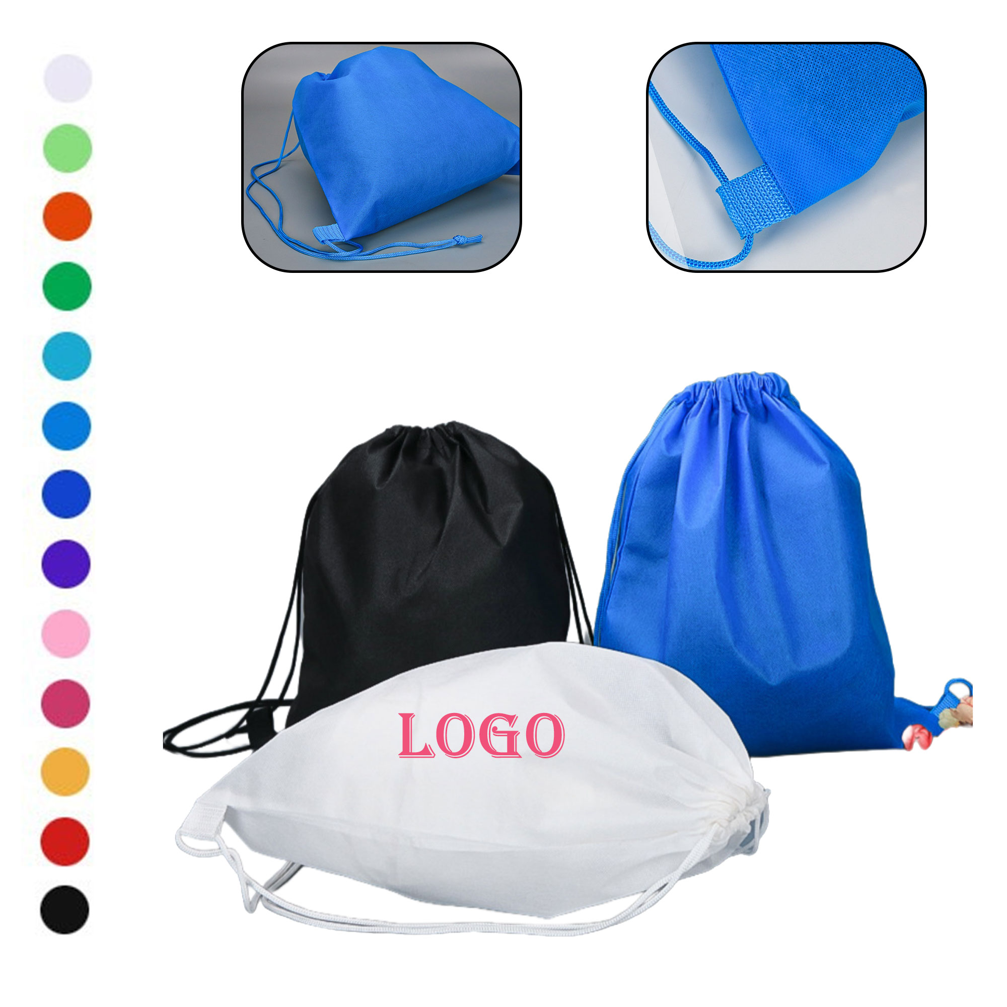 Reusable Non Woven Drawstring Backpack 5