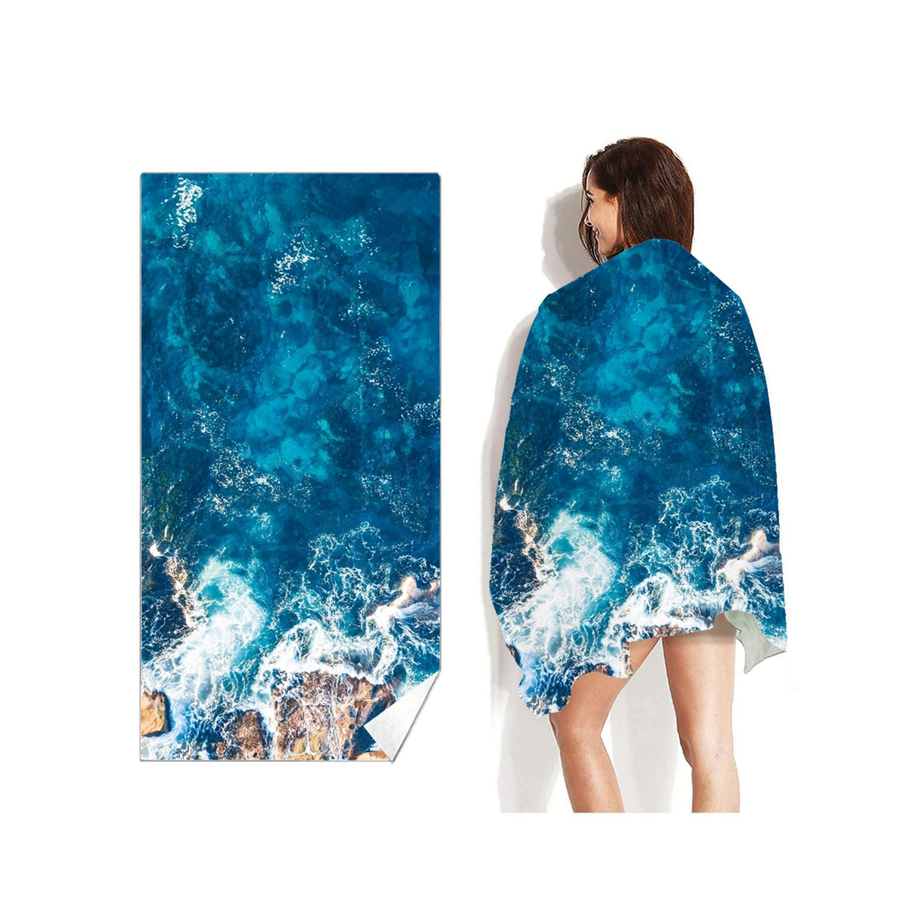 Extra Large Quick Dry Velvet Beach towel  2