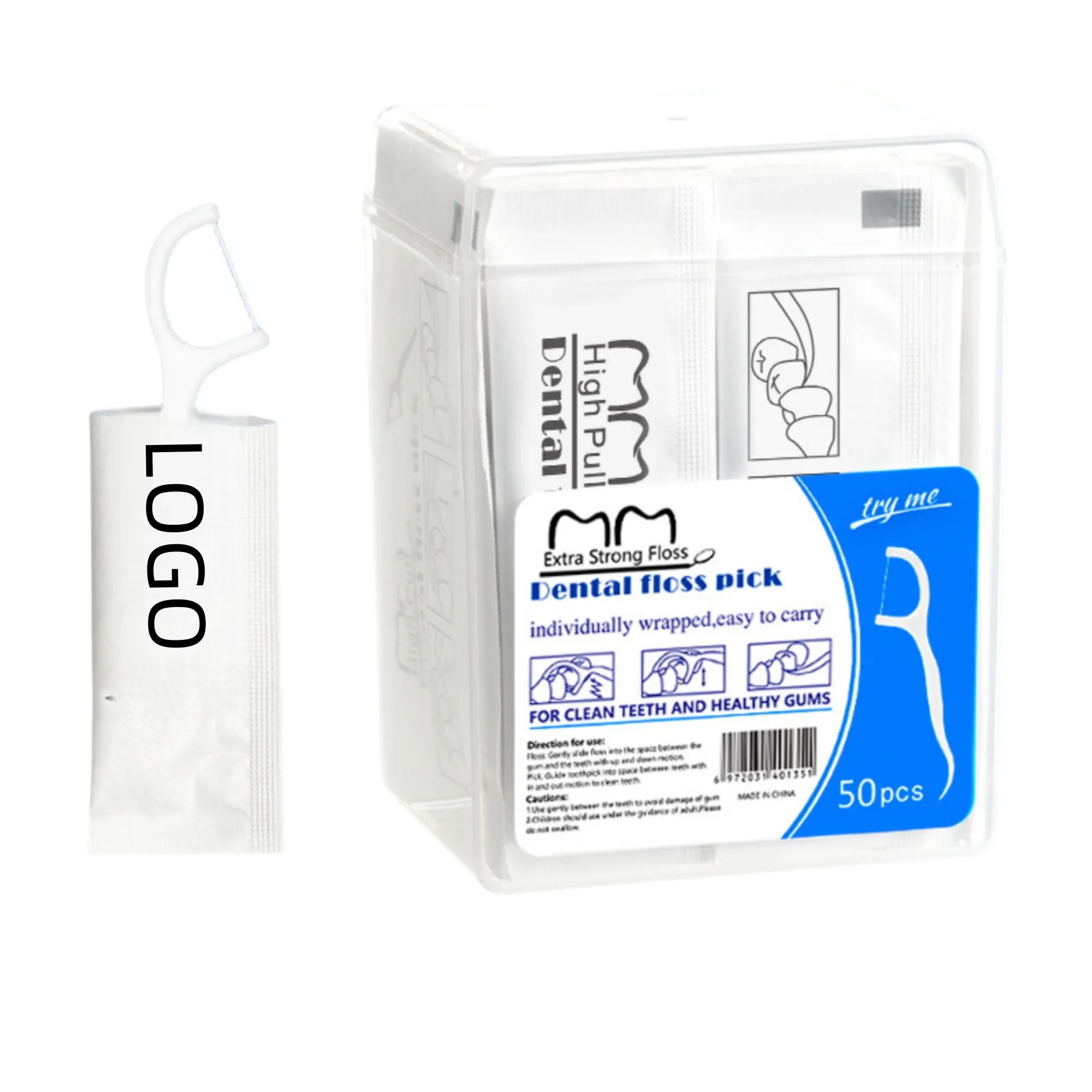 50-Count Dental Floss Picks Box 3