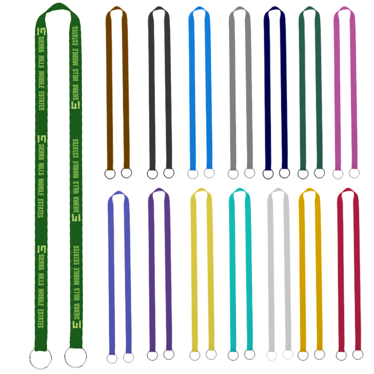 5/8" Screen Printed Lanyard with Double Clips 21