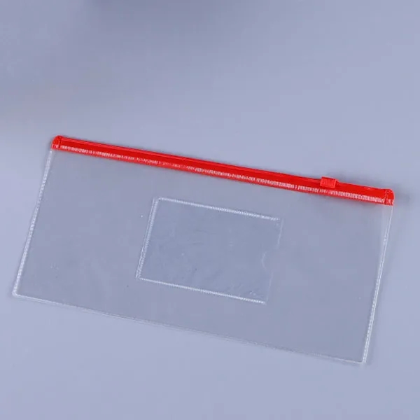 Clear PVC Zipper Bag with Card Holder 3