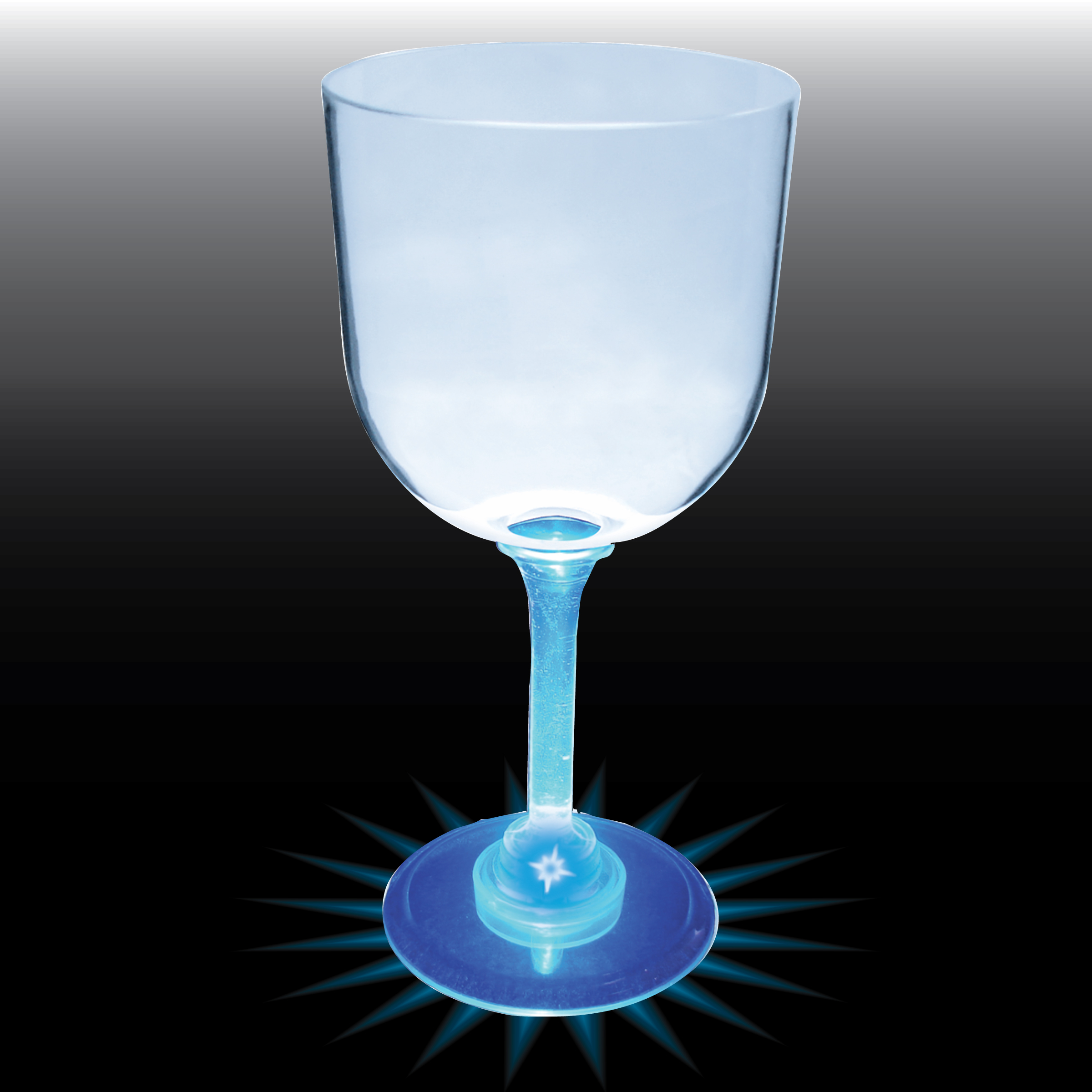 14oz Light Up Standard Stem Plastic Wine Goblet 12