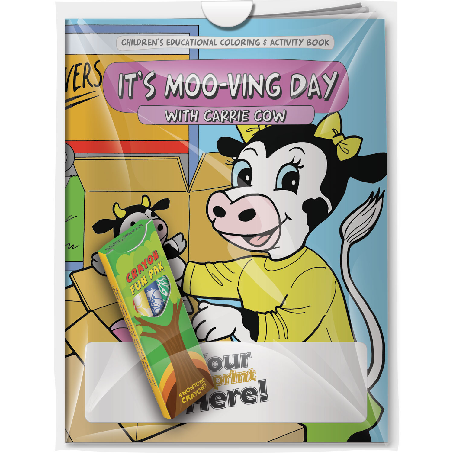 Combo Pack - CB1045 Coloring Book & 4-Pack of Crayons in a Poly Bag 2