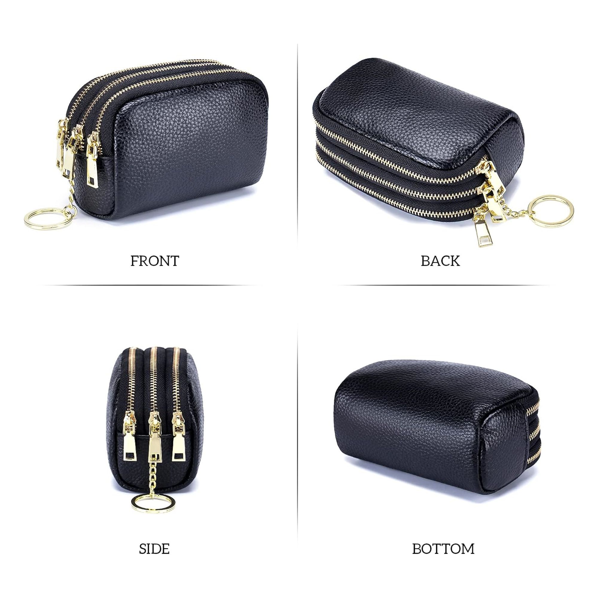 Leather Coin Purse With Key Ring 4