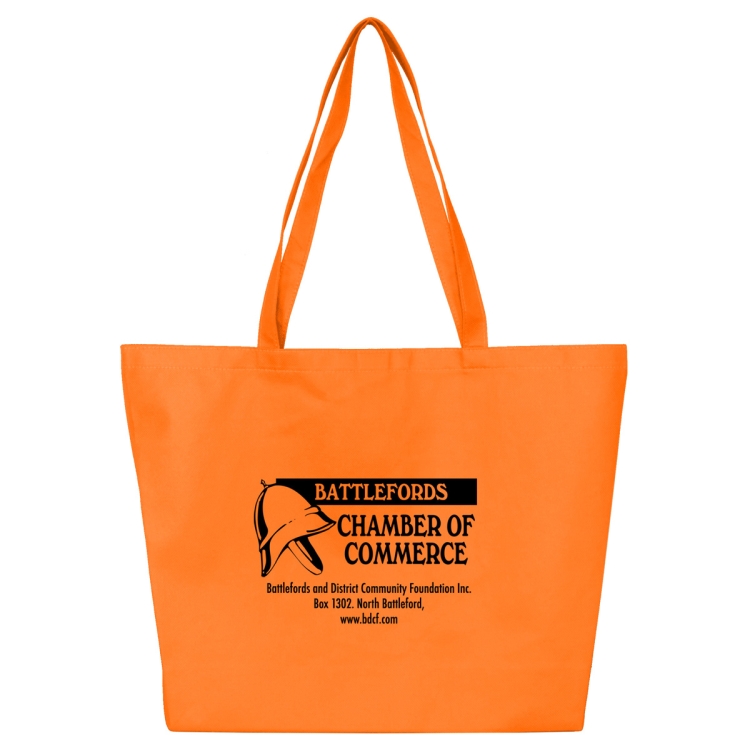 21"W x 15"H x 5" Gusset - "CAROLINA" Large Shopping and Beach Tote Bag 21