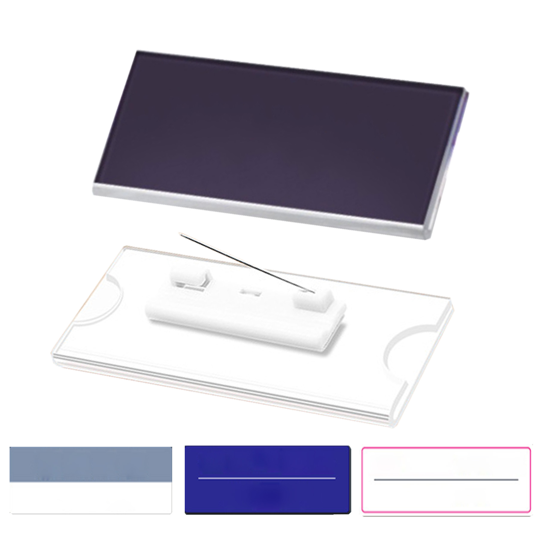 Acrylic Name Tags with Pin 2
