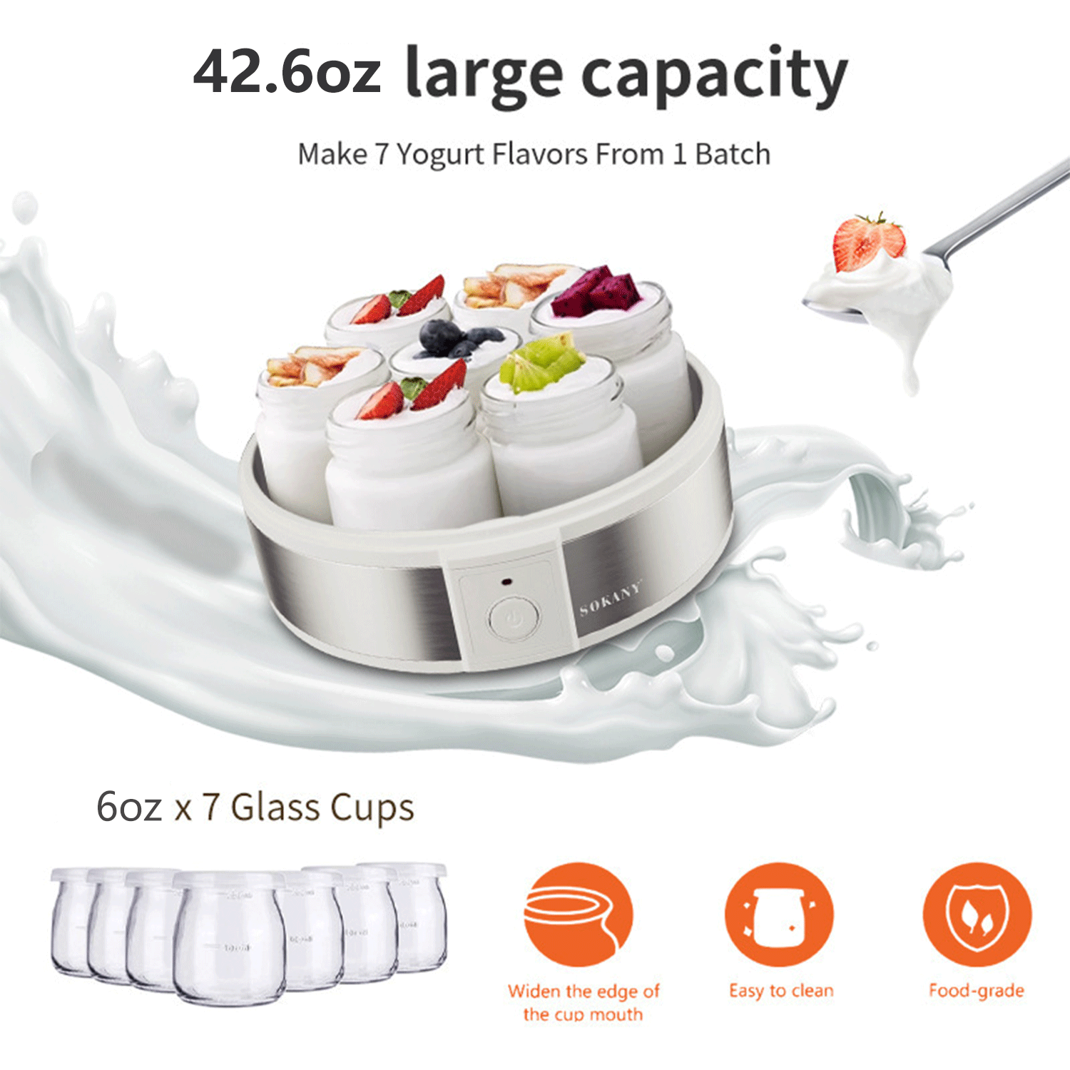 Homemade Yogurt Maker Machine w/ 7 cups 2