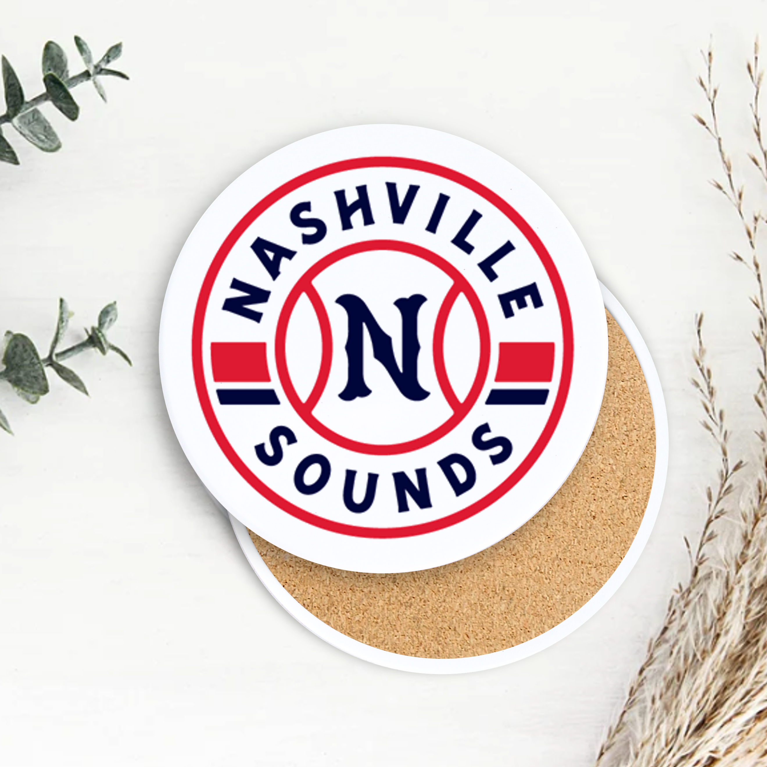 Semi-Gloss White Ceramic Round Coaster 5