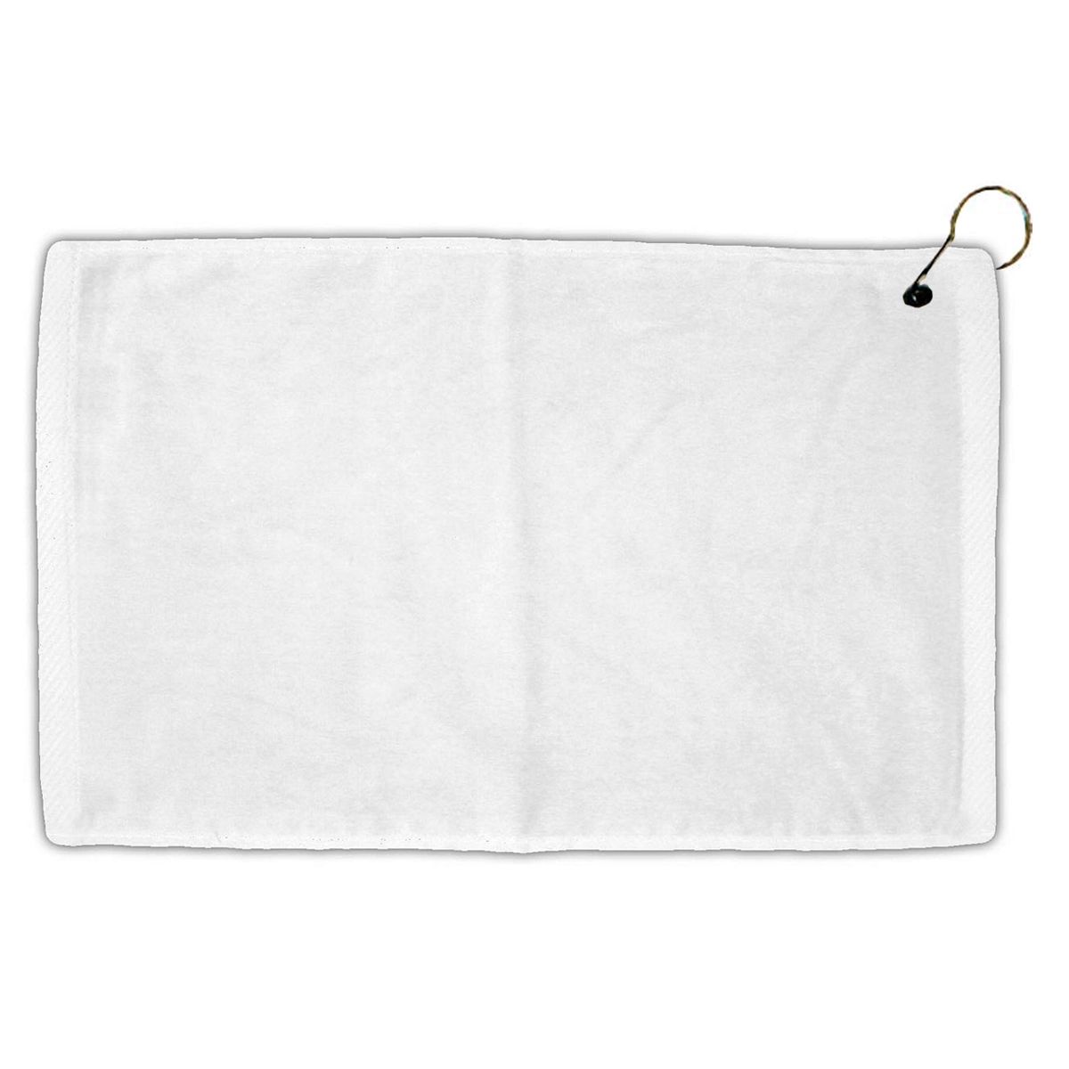 Turkish Hemmed White Golf Towel 16"x25" 4