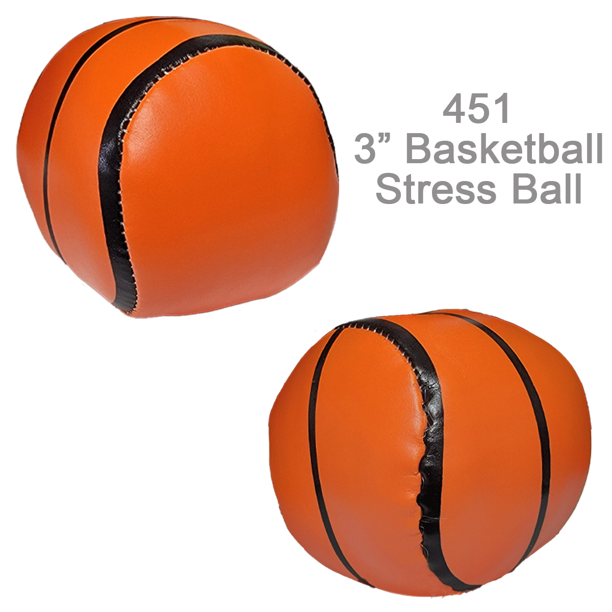 3" Basketball Soft Squeezable Stress Ball - Stress Reliever 2